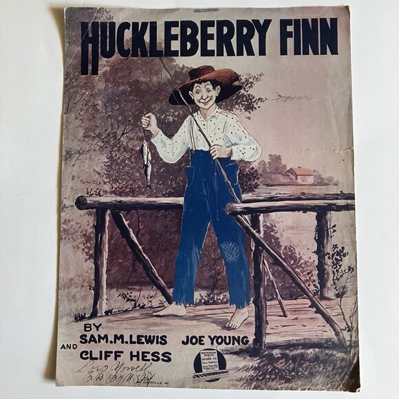 1910s Vintage Sheet Music Huckleberry Finn - If All My Dreams Were Made of Gold - Picture 2 of 16